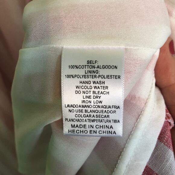 NWT Listicle Red & White Striped Wrap Dress Puff Cap Sleeves - Size Small - Picture 9 of 11